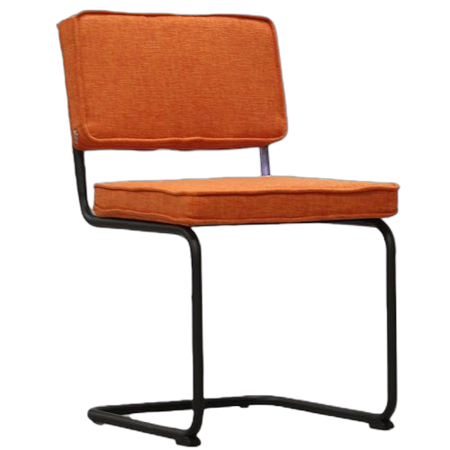 Chaise salle a manger industrielle orange – Image 5