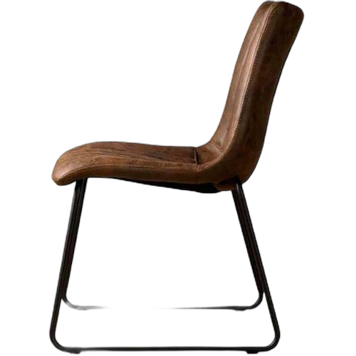 Chaise scandinave coque pp rembourree marron