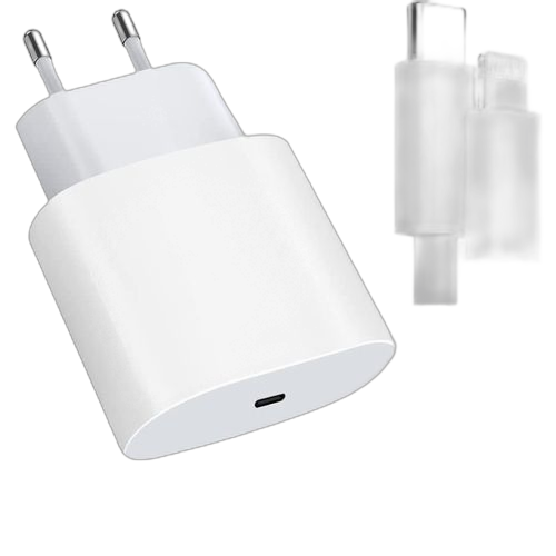 Chargeur rapide 20w compatible iphone blanc