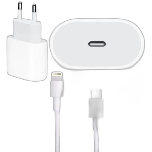 Chargeur rapide 50w compatible iphone blanc