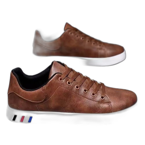 Chaussures de class marron en cuir baskets légères décontractées