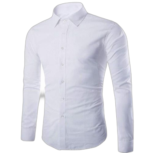 Chemise homme en coton longues manches blanc