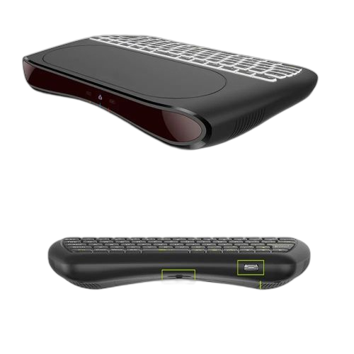 Clavier bt rétroéclairé d8, mini clavier sans fil super anglais 2.4g