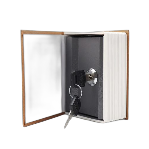 Coffre fort en forme de livre système de verrouillage à clé