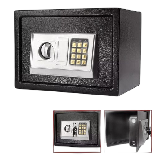 Coffre fort numèrique avec etagére 35 x 25 x 25 cm noir