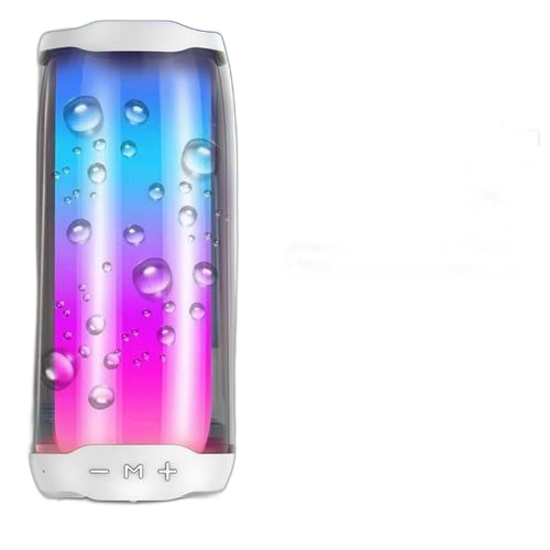 Colorful flashing bluetooth speaker white