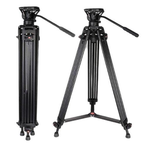 Comandx16lq5s trépied caméra professionnel en aluminium avec rotule fluide