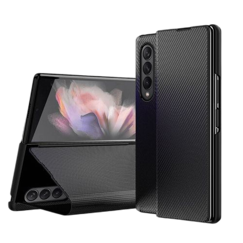 Coque de téléphone de luxe en cuir pu, étui de protection fold 2