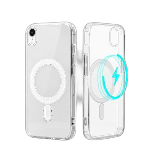 Coque magnétique transparente pour iphone 12 mini compatible avec chargeur & power bank magsafe
