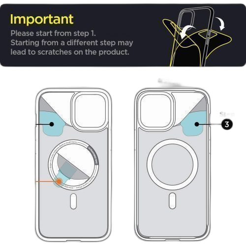 Coque magnétique transparente pour iphone 13 mini compatible avec chargeur & power bank magsafe