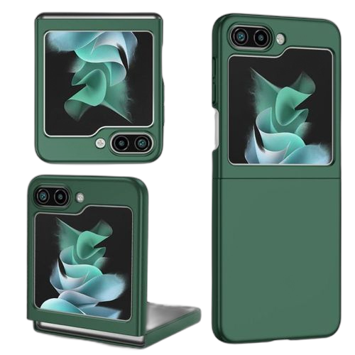 Coque protège rigide en silicone souple pour samsung galaxy z flip5 verte