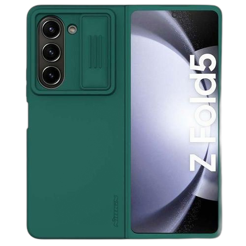 Coque protège rigide en silicone souple pour samsung galaxy z fold5 verte