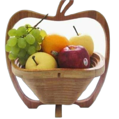 Corbeille à fruit pliant en bambou marron
