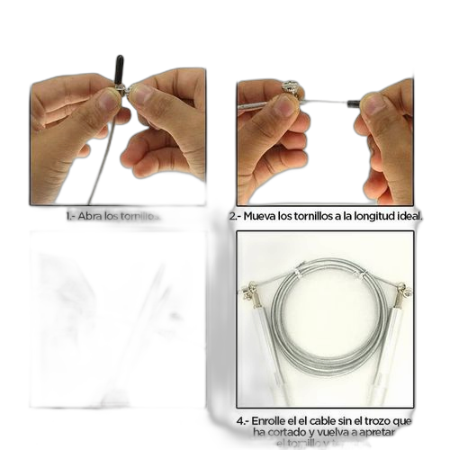 Corde à sauter 3m ajustable en aluminium