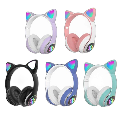 Écouteurs écouteurs sans fil cat ear stn 28 noir