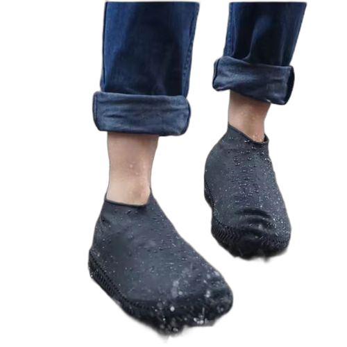 Couvre chaussuresnoire en silicone imperméables et résistants à l'usure