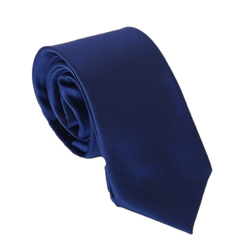 Cravate en soie satinée bleu marine