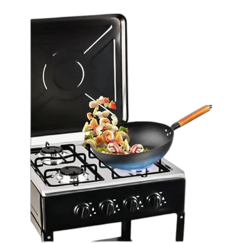 Cuisinière à gaz 4 feux avec étagère gazinière avec étagère