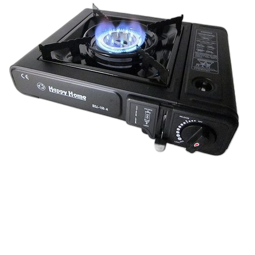 Cuisinière à gaz portable à brûleur unique, cuisinière à gaz de camping, facile à nettoyer blanc
