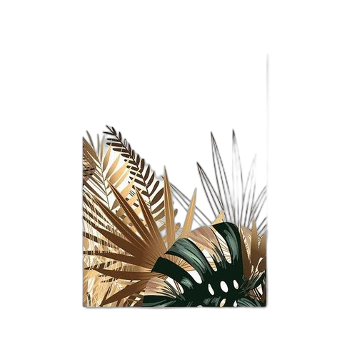 Décoration de la maison triptyque feuille d'or motif doré peinture à l'huile 40*55 cm