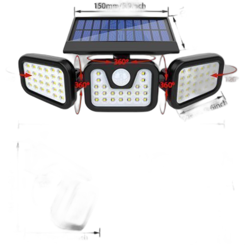 Détecteur de mouvement solaire pir à led pour l'extérieur