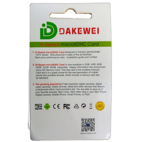 Dakewei sn carte mémoire 4 gb noir