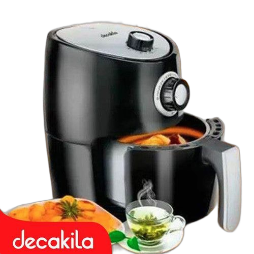 Decakila friteuse à air 2.2l double brûleur noir
