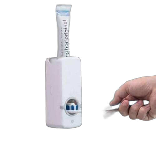 Distributeur de dentifrice avec support 5 brosses à dents blanc
