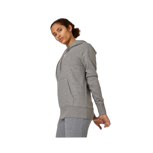 Domyos sweat à capuche long fitness femme 500 essentials gris