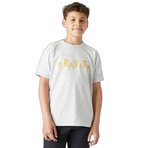 Domyos t shirt enfant coton respirant 500 gris clair