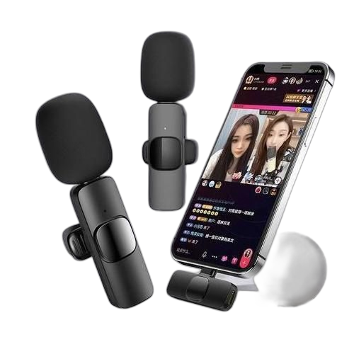 Double microphone lavalier sans fil pour type ios