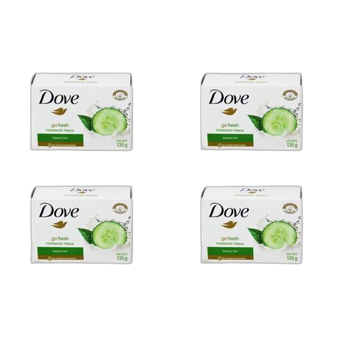Dove lot de 4 savon dove go fresh concombre bar 135g