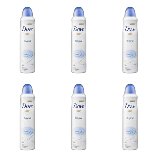 Dove lot de 6 dove déodorant spray 250 ml go fresh grenade