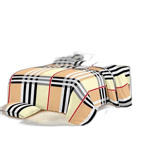 Drap coton 100 % 3 piècesdouble lit beige noire