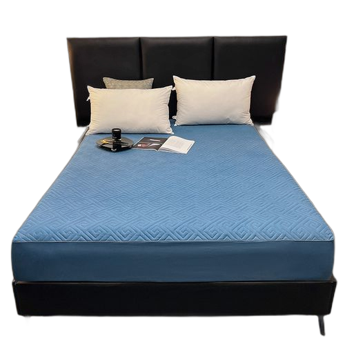 Drap housse matelassé antidérapant bleu saphir 150*200 cm