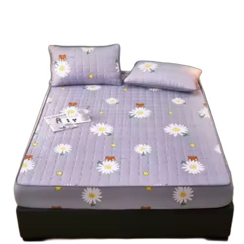 Draps de lux drap de lit protège matelas drap housse de lit 3 places sans taie d'oreiller