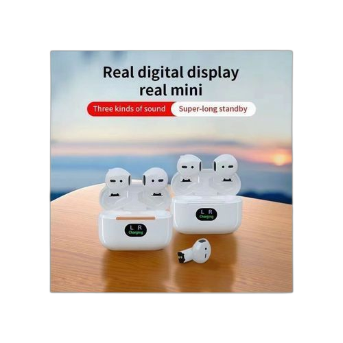 Ecouteurs bluetooth led pro 8s qualité supérieure compatible avec apple et android blanc