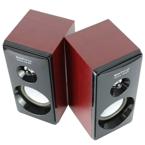Enceintes hifihaut parleurs 2.0 usb en bois multimédia pour pc/téléviseurs