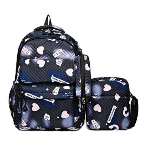 Ensemble 3 pièces sac à dos d'école + trousses +sac isotherme