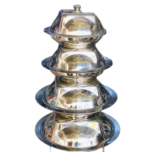 Ensemble 4 bols avec couvercle inox 4pcs design
