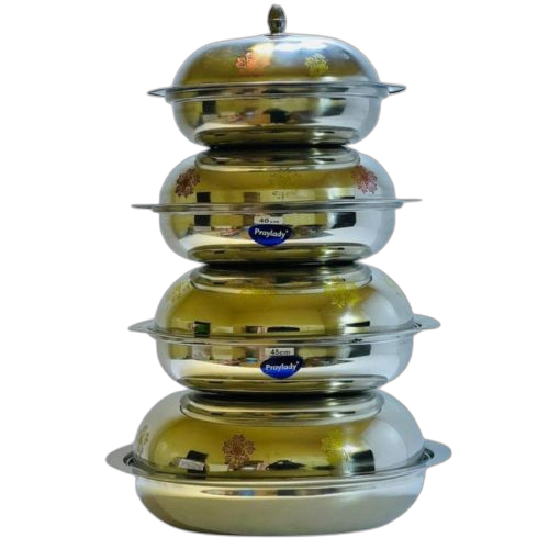Ensemble 4bols avec couvercle en inox