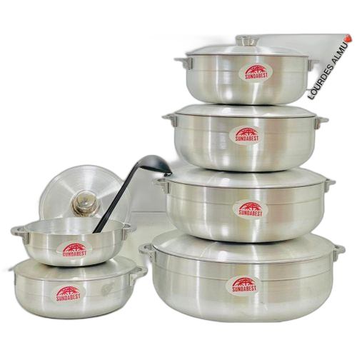 Ensemble 6 pcs casseroles aluminuim lourd