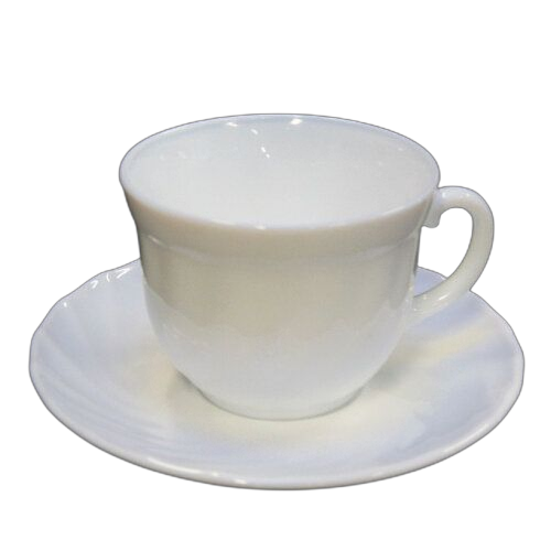 Ensemble 6 tasses porcelaine avec sous tasse avec cuillère, 200ml
