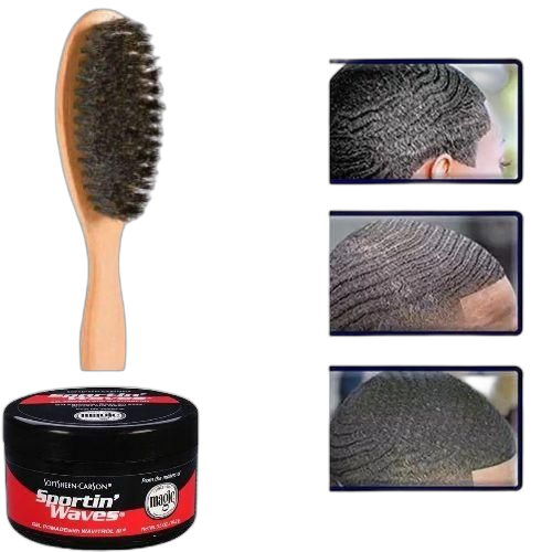 Ensemble brosse à cheveux + waves multifonction