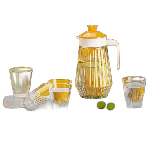 Ensemble carafe + 4 verres transparent