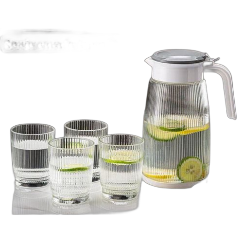 Ensemble carafe en verre 5pcs