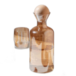 Ensemble carafe en verre et 4 tasses a boissonis 1200ml