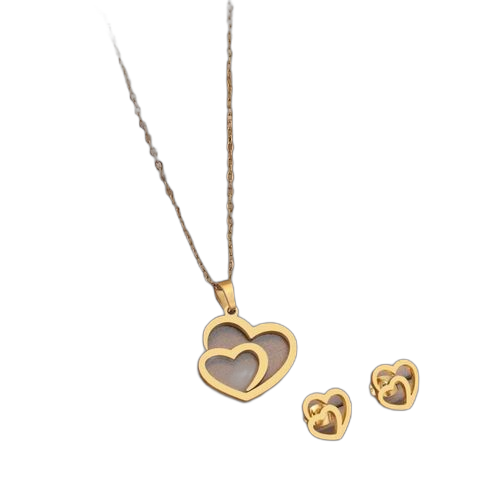 Ensemble collier en acier inoxydable