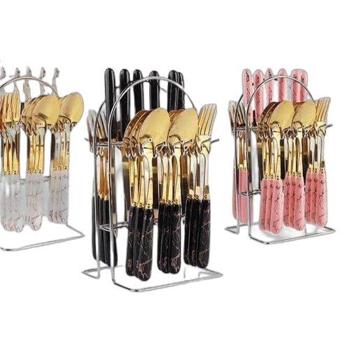 Ensemble couverts cuillère fourchette couteau 24pcs