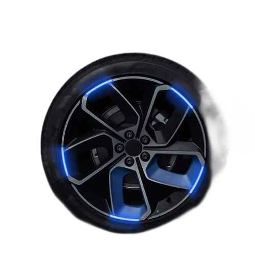 Ensemble d'autocollants réfléchissants bleus pour roues de voiture, 20 pièces, autocollants d'avertissement pour pneus